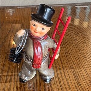 VTG Goebel Chimney Sweep Figurine 3.5 inch TMK-5 Red Ladder Brush Top Hat Boy